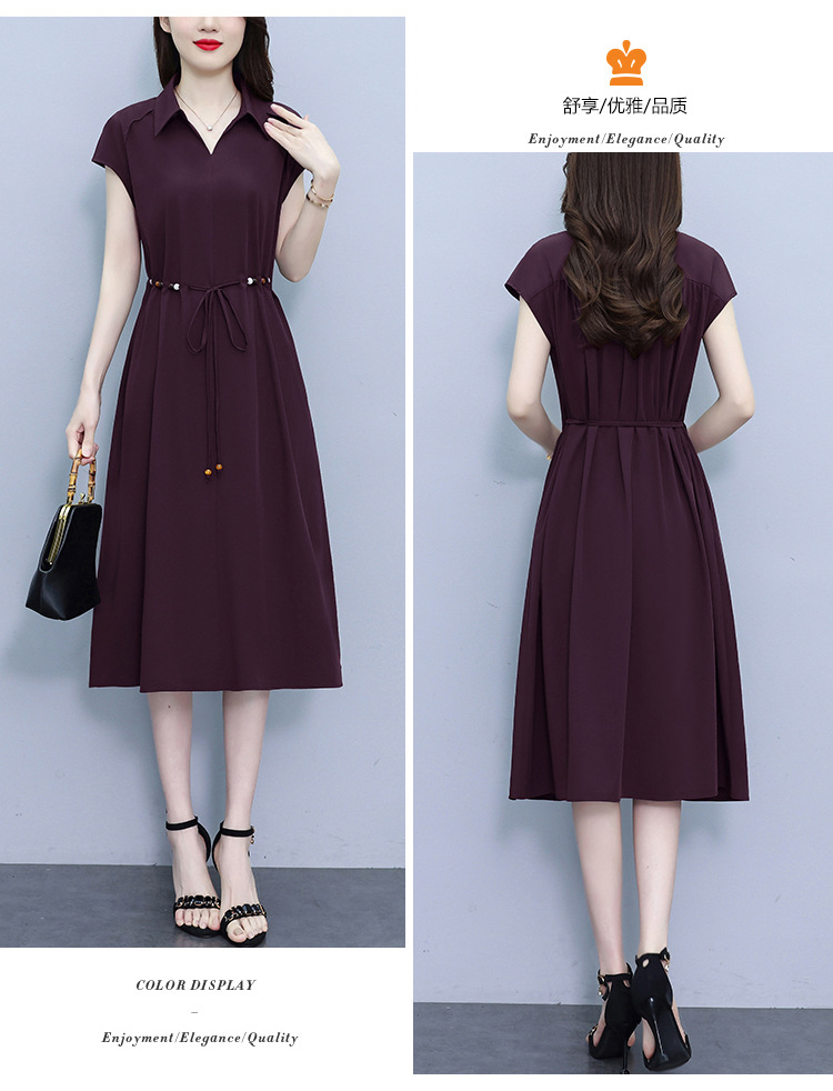 爆款高端欧版宽松法式连衣裙2025夏季新款气质收腰显瘦中长款裙子详情32