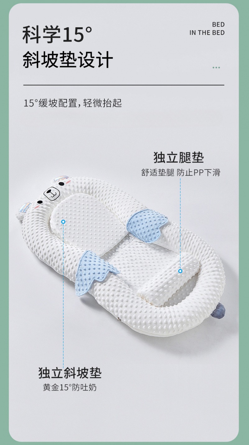 婴儿床中床多功能可移动宝宝床新生儿防压可折叠专用便携式幼儿详情2