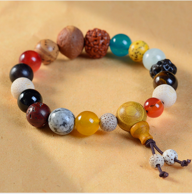 十八籽手串杭州灵隐同款一二三四五代多宝菩提十八子平安念珠佛珠详情9