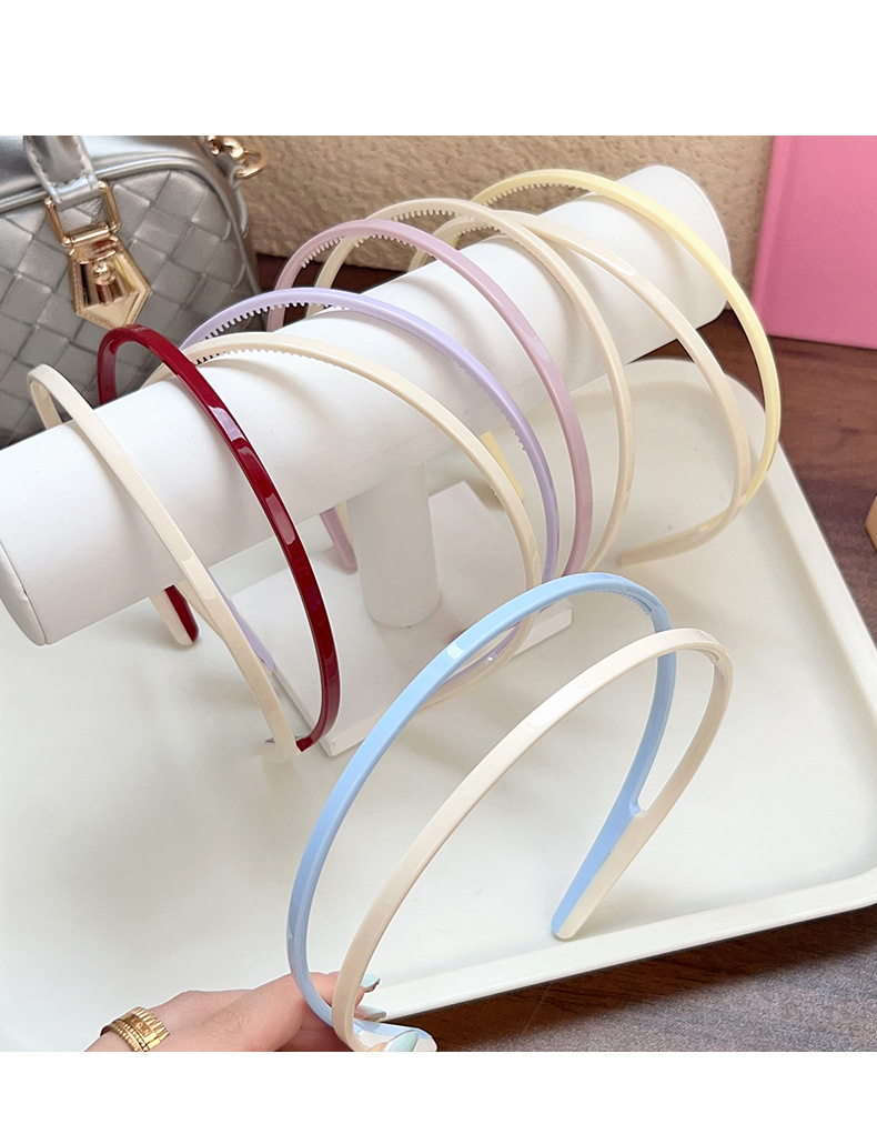 Fresh double-layer color-blocking hair band, versatile for commuting, fine-edge headband, a new hair-pressing headband for spring and summer girls to wash their faces pic 7