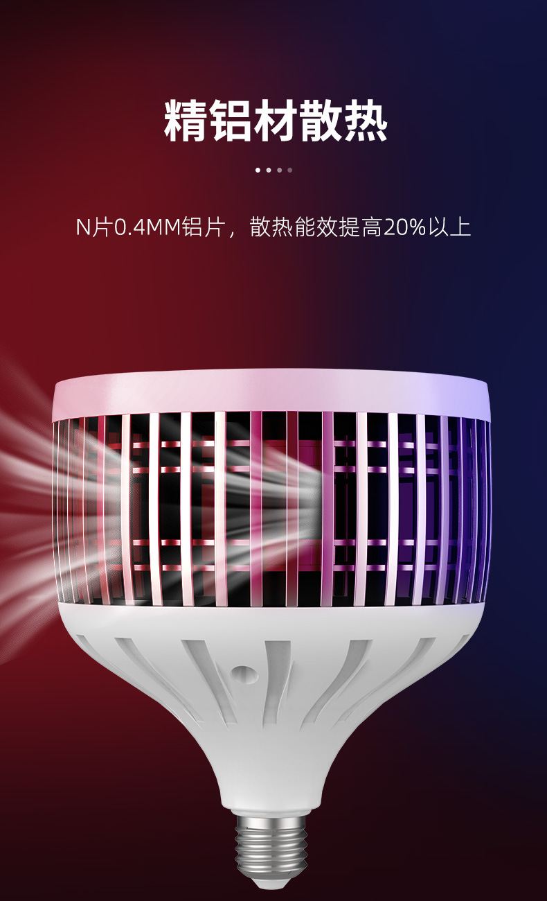 大功率照明灯泡超亮E27螺口100W150W家用节能灯工地厂房LED球泡灯详情7