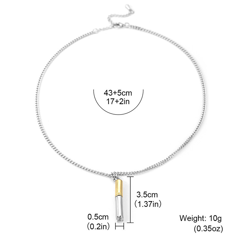 圆筒口哨锁骨链女简约金银撞色925高级感小众气质复古首饰项链女详情17