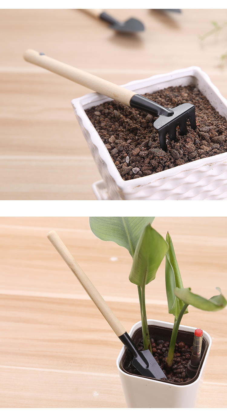 Gadgets de jardín conjunto de tres piezas mini kit de suministros de jardín al aire libre niños manual juguete pala en stock al por mayor pic 7