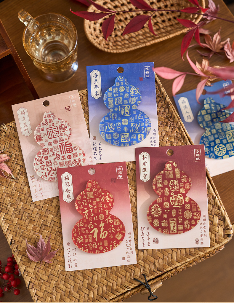 传统吉祥图案葫芦形冰箱贴手工葫芦宋锦小马挂件铜质摆件塑料盆装饰品详情1