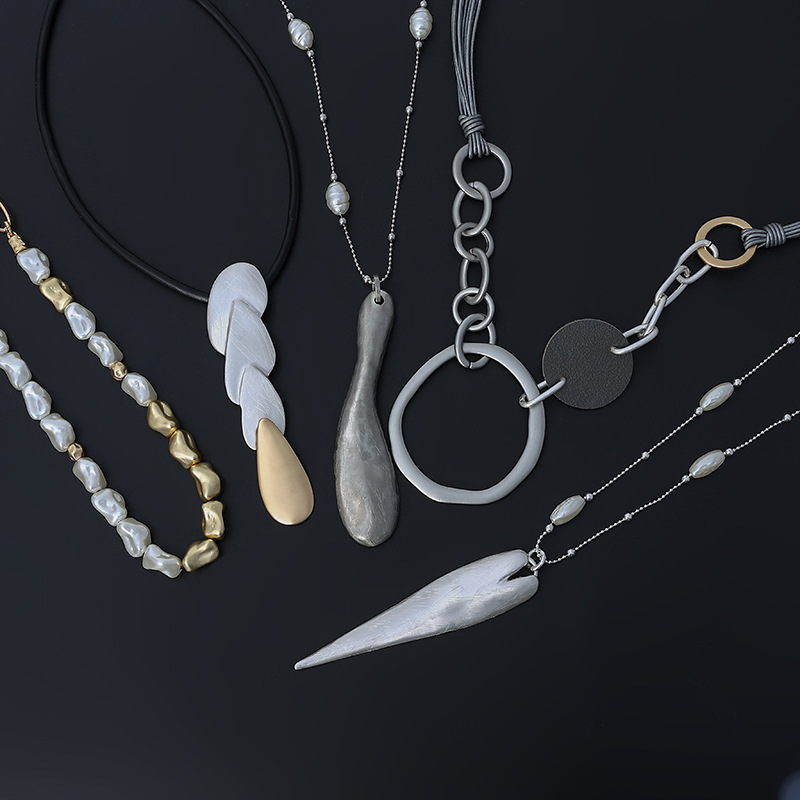 跨境新款珍珠项链锁骨链女短款高级感ins时尚饰品复古简约ins风详情9