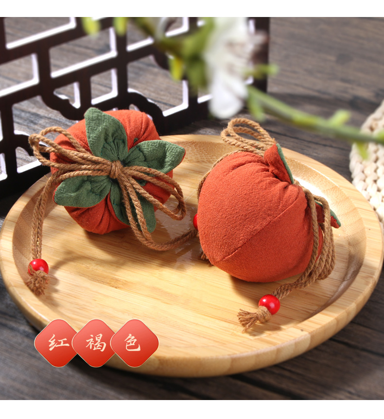 新款小柿子香包柿柿如意景区纪念品福袋车载挂饰小礼品香囊空袋详情6