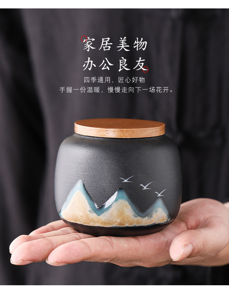 New Chinese-style coarse earthenware office cup, kung Fu tea brewing set, high-end and upscale tea set gift box, business souvenir pic 4