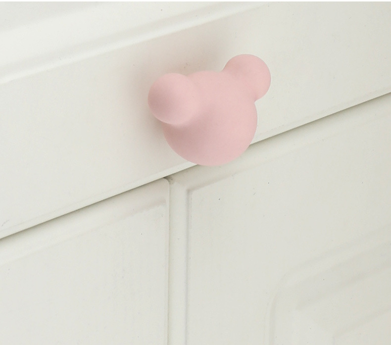 马卡龙彩色圆形拉手儿童房可爱衣柜门橱柜抽屉莫兰迪粉蓝色小拉手详情18