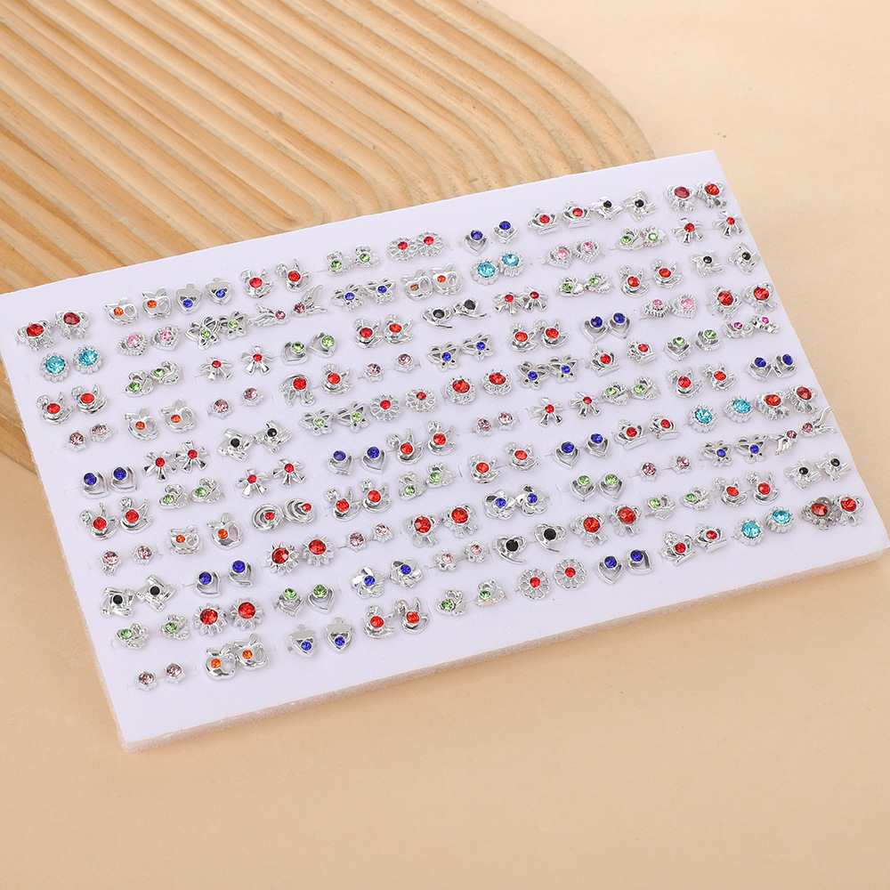 Cross-border plastic ear studs with a niche and high-end feel, colorful butterfly ear studs, autumn and winter style, versatile multi-ear hole combination earrings pic 12