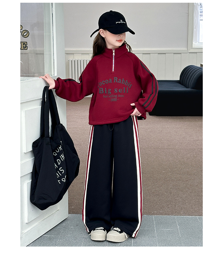 女童春秋套装2025春装新款儿童洋气卫衣大童运动休闲长裤两件套潮详情11