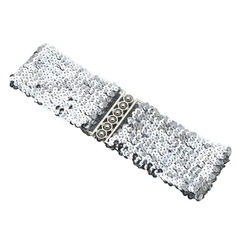 欧美风腰带女士高级感鱼鳞亮片腰封女式百搭装饰束腰外穿女裙腰封详情10