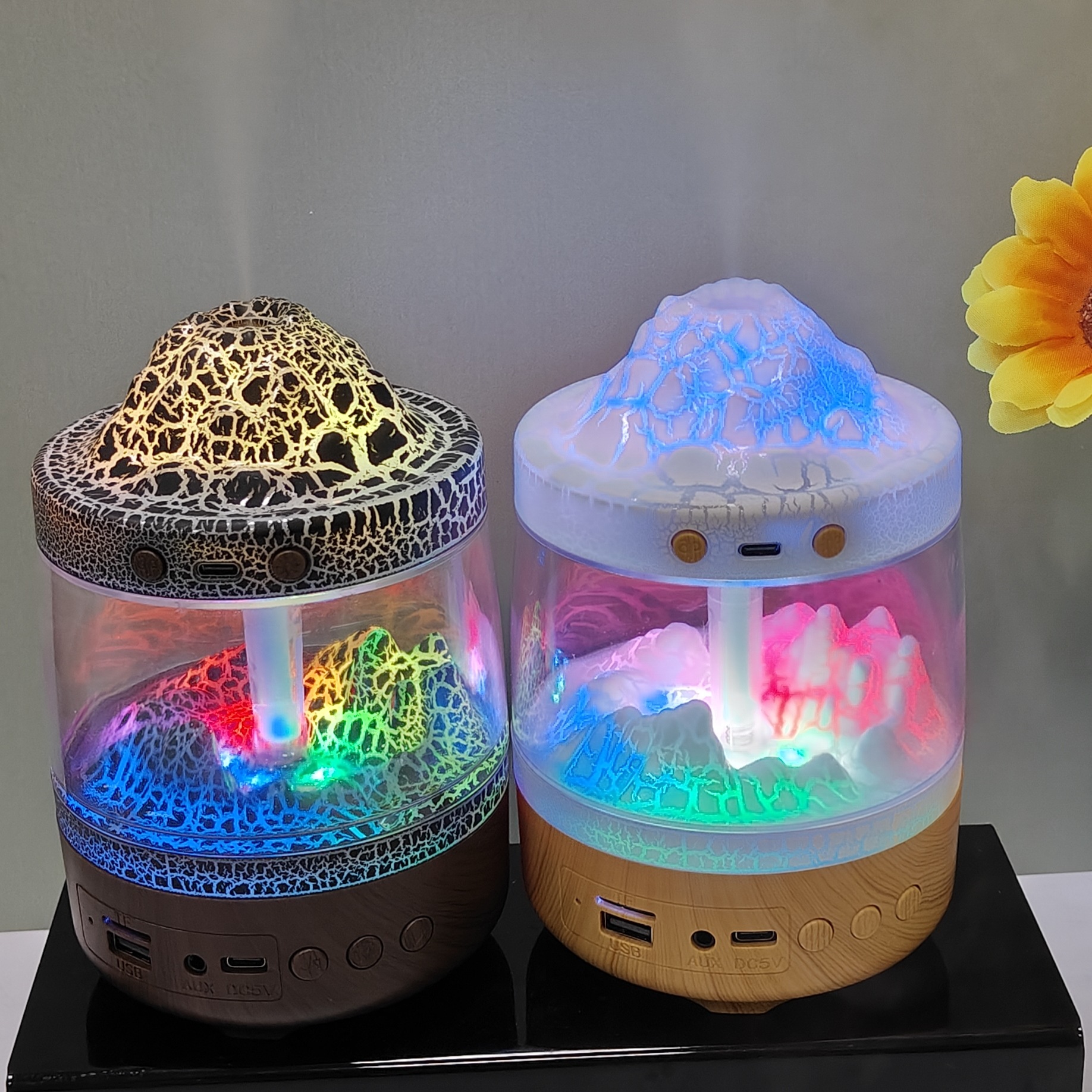  新款裂纹木纹蓝牙音响加湿器香薰机车载家用办公室用香薰加湿器详情23