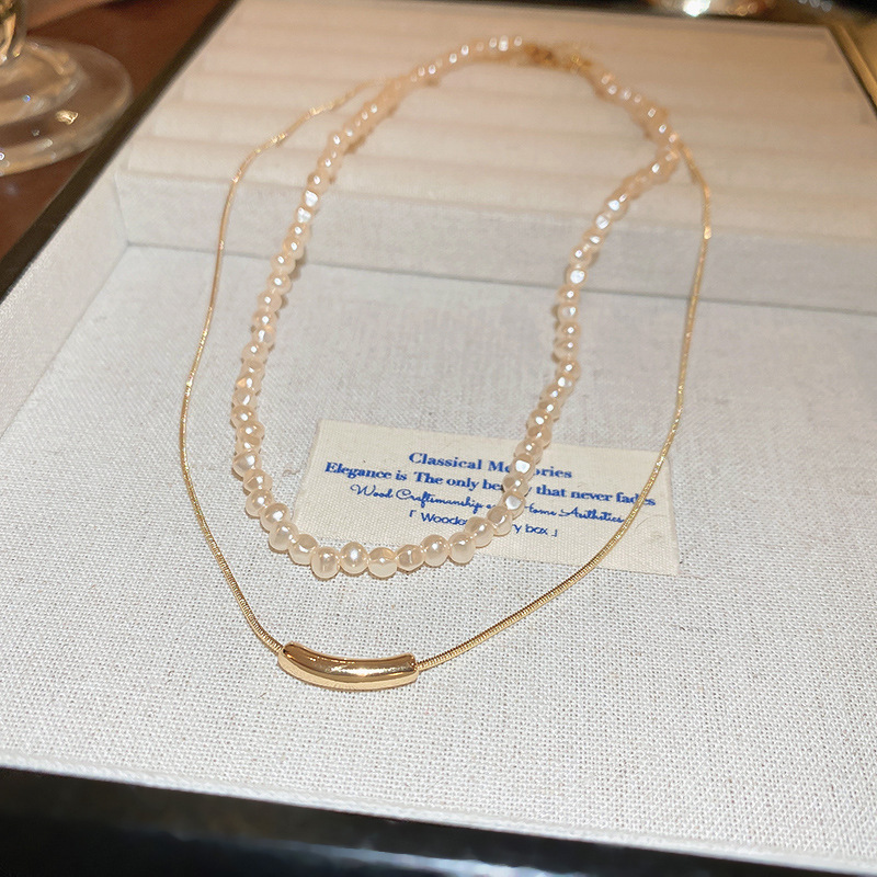 超仙珍珠蝴蝶结流苏双层项链气质高级感锁骨链时尚小众新娘饰品女详情22