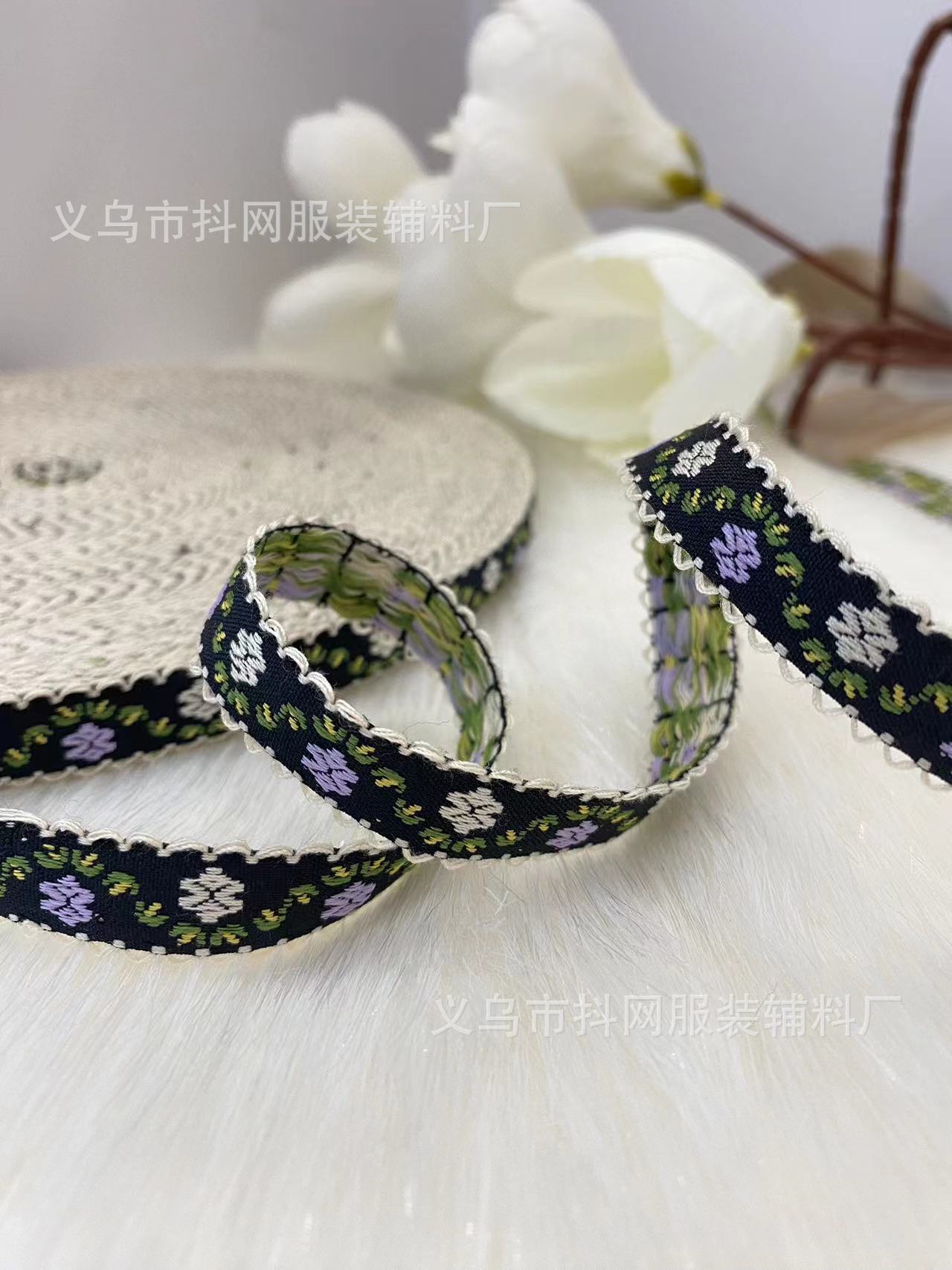 1.3公分木耳边时尚条纹民族风织带发饰头饰包边带演出服装辅料详情7