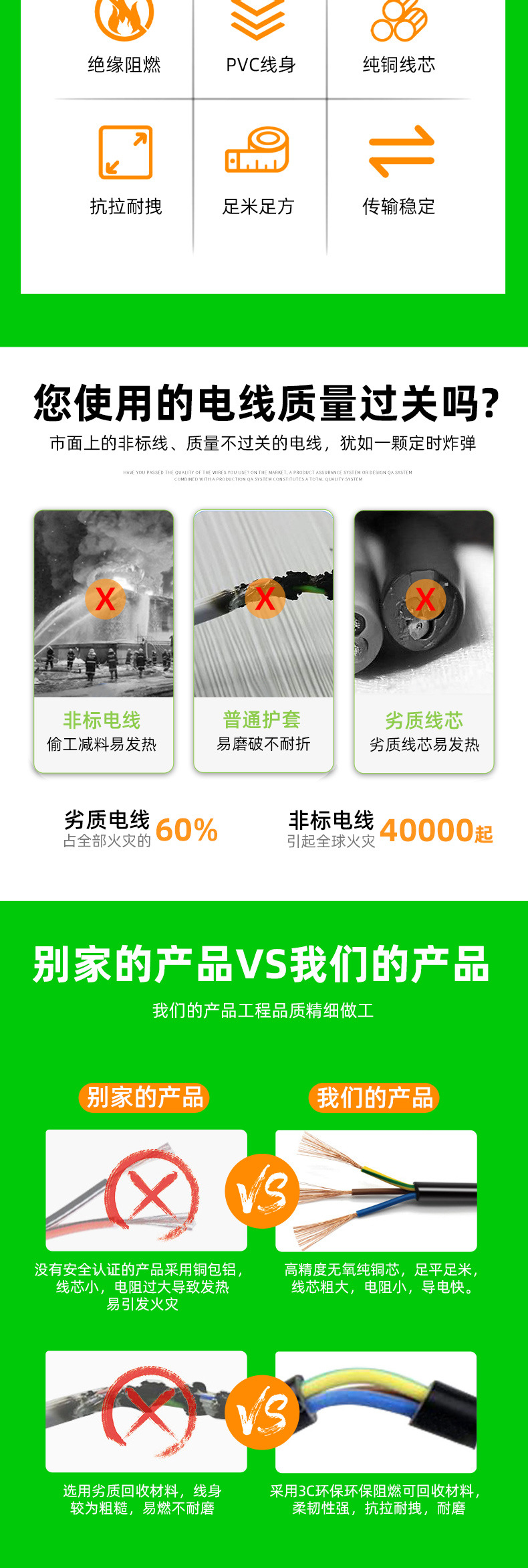 韩国KC 认证插头电源线T8 插头线三插品字尾电脑主机连接线2芯详情2