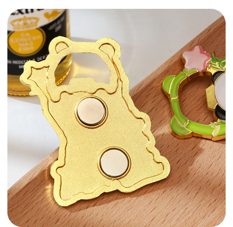 Panda bottle opener refrigerator sticker, Metal Flower cultural and creative refrigerator sticker, customized Chengdu National style and national trend creative refrigerator sticker pic 8