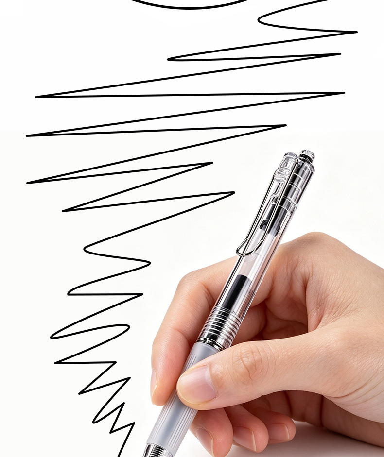 Factory direct supply of Weiya CS pen tip gel pen WYH29821 black gel pen wholesale transparent gel pen pic 5