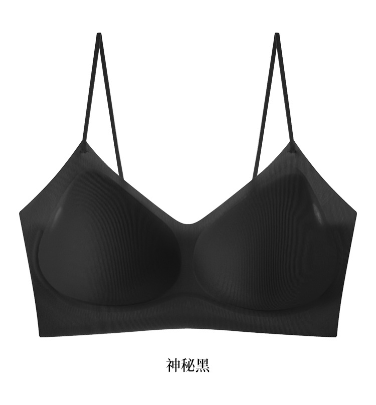 草本山茶花香氛内衣女夏季超薄无痕大胸显小细闪吊带无钢圈文胸罩详情19