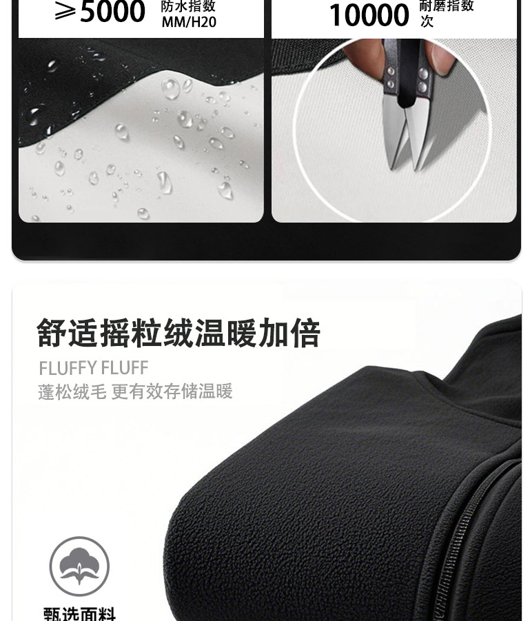 户外冲锋衣男女款三合一可拆卸外套2024新款防风防水登山服详情4