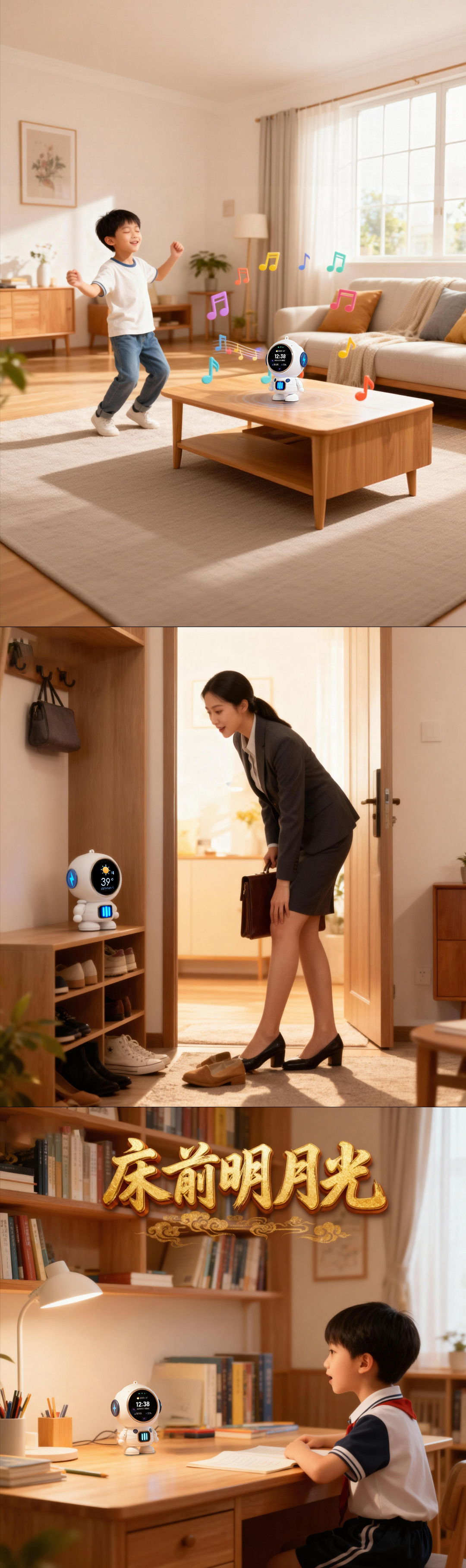 High-definition screen display, AI large model Doubao, deepseek, Bluetooth, WIFI, speaker, clock, alarm clock, smart creative speaker pic 9