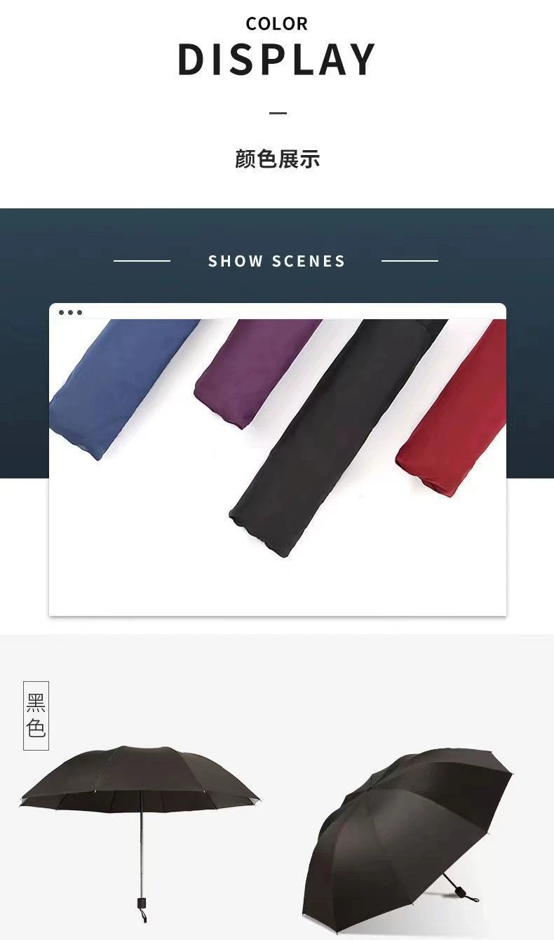 大号超大雨伞男女双人手动晴雨两用折叠伞学生加厚黑胶防晒遮阳伞详情9