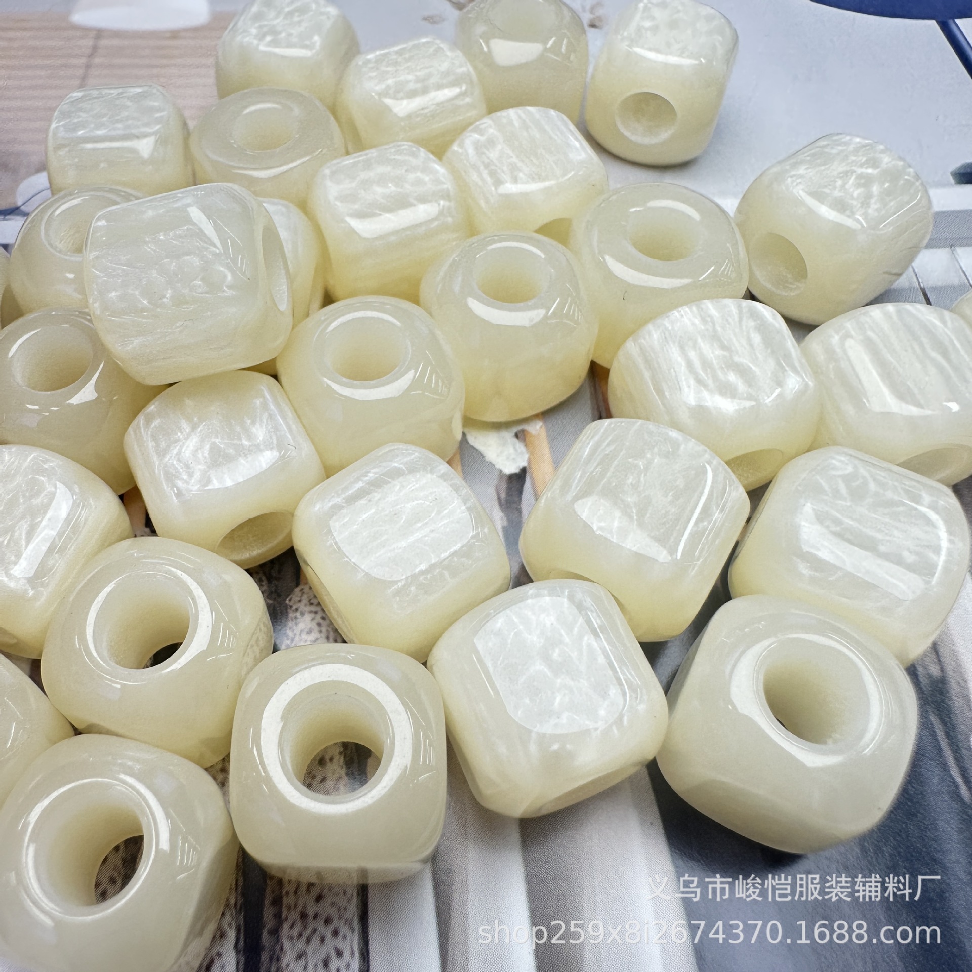 新款大孔批发链项链串珠手高级diy手工12mm桶珠树脂爆款配件多色详情6