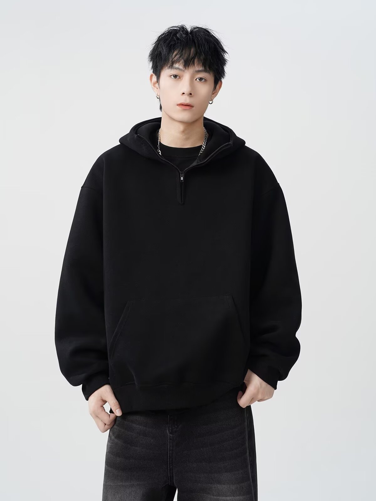  oversize casual versatile top fashion men's hoodie详情9