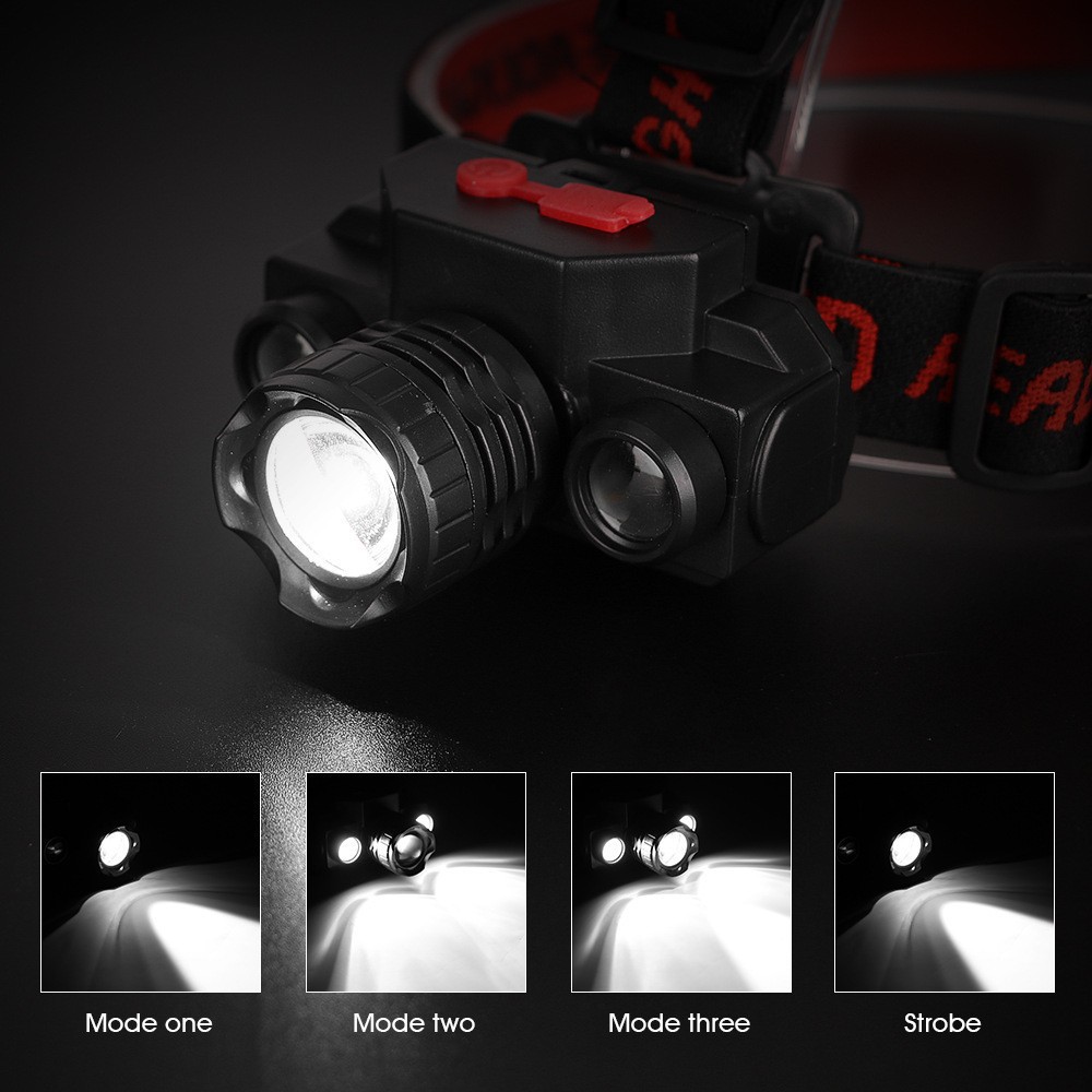 Outdoor LED camping fishing headlamp, long-lasting lithium battery zoom strong light charging emergency lighting lamp, ultra-bright headlamp pic 6