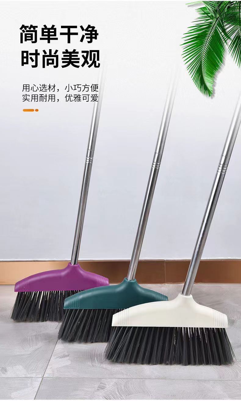 Household single soft-bristled broom, enlarged and thickened magic sweeping broom, hair sweeping and winnowing set pic 20