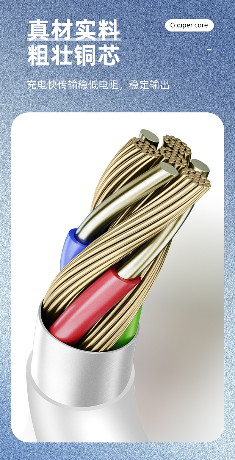 PVC cables are suitable for Apple 15 data cables, iPhone USB charging cables, 3A60W super fast charging cables pic 8