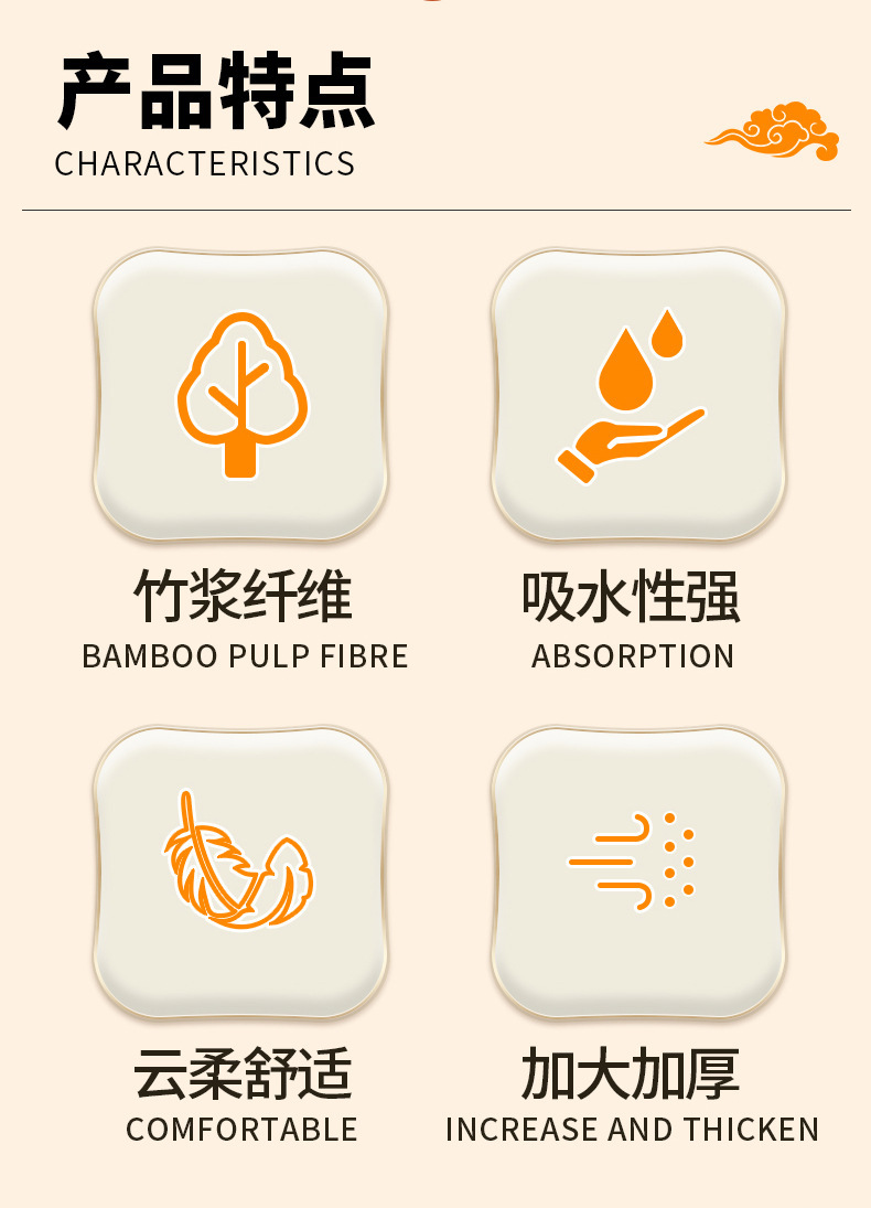 【 Newcomers Get 0.01 yuan 】 Hanging tissue paper, original bamboo pulp napkins, 1 case, 145mm×175mm pic 2