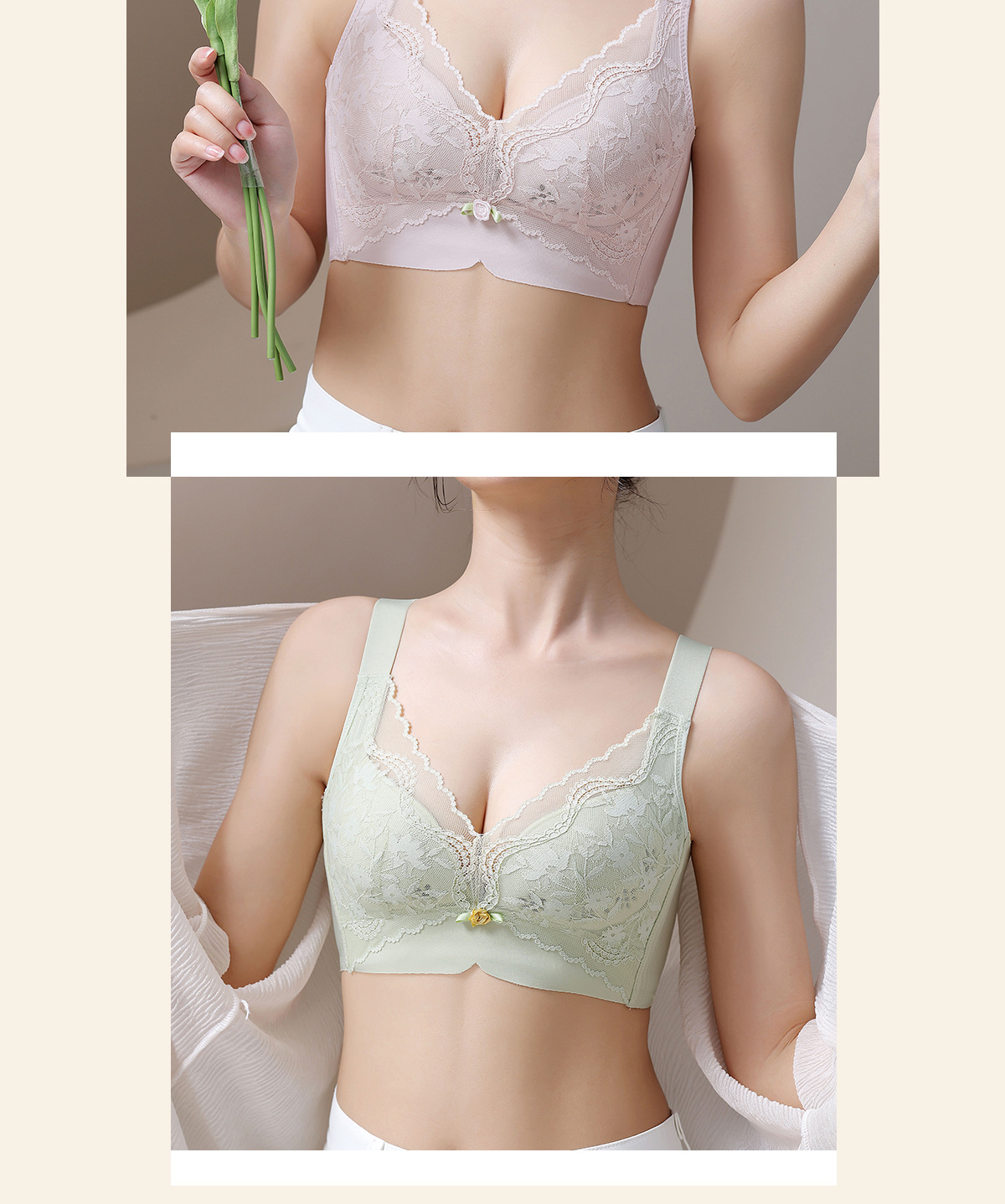 桑蚕丝无磁无钢圈文胸小胸聚拢上托透气防下垂收副乳内衣女士bra详情31