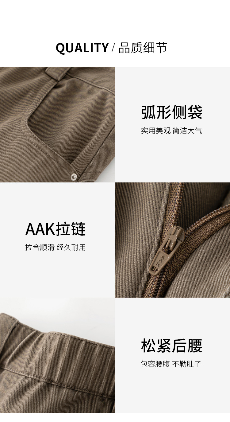 秋季新款阔腿弯刀裤女2025小众高级休闲裤修身通勤高档香蕉裤女详情9