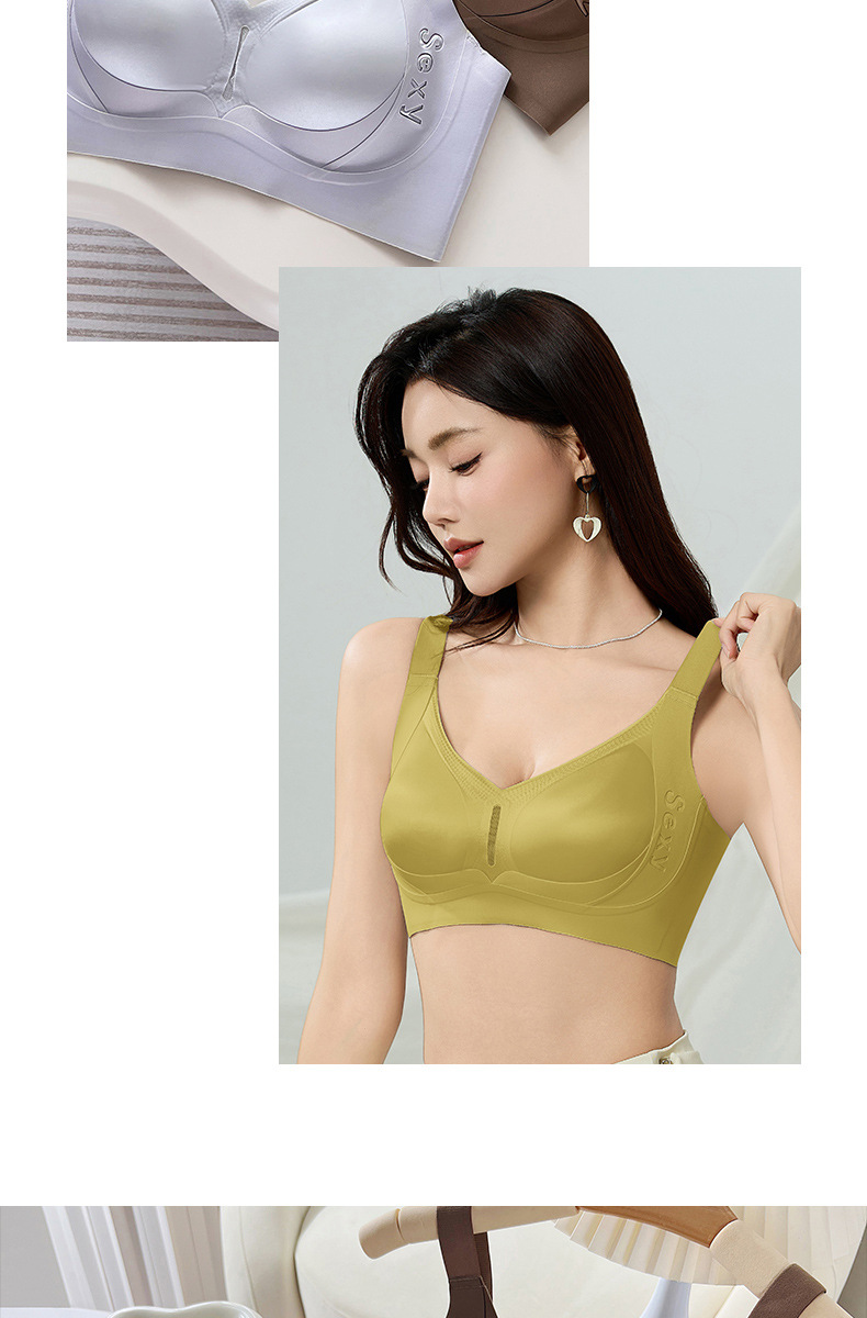 金绷带反重力提拉收副乳防下垂无痕薄款文胸舒适上托内衣跨境专供详情20