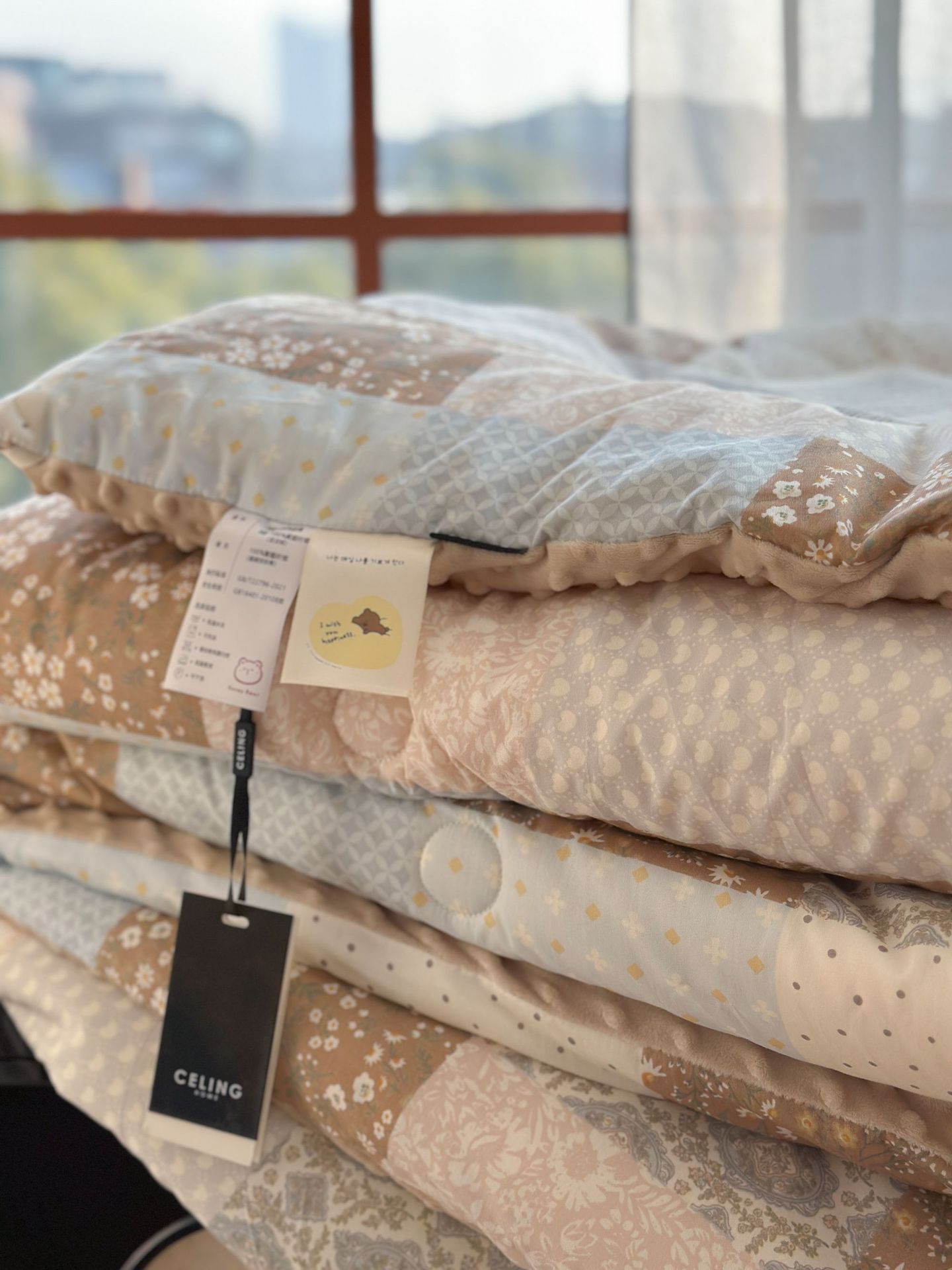 13372 All-cotton cartoon small floral print spring and autumn quilt soothing, bean quilt warm and fleece winter quilt core pic 104