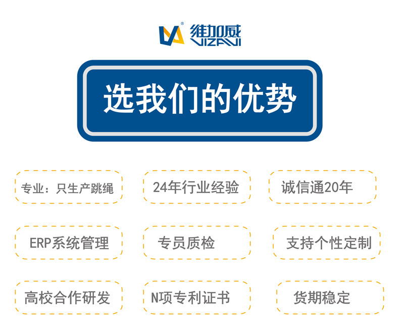 维加威学生中考训练跳绳成人健身万向轴承竞速橡胶跳绳厂家批发详情1
