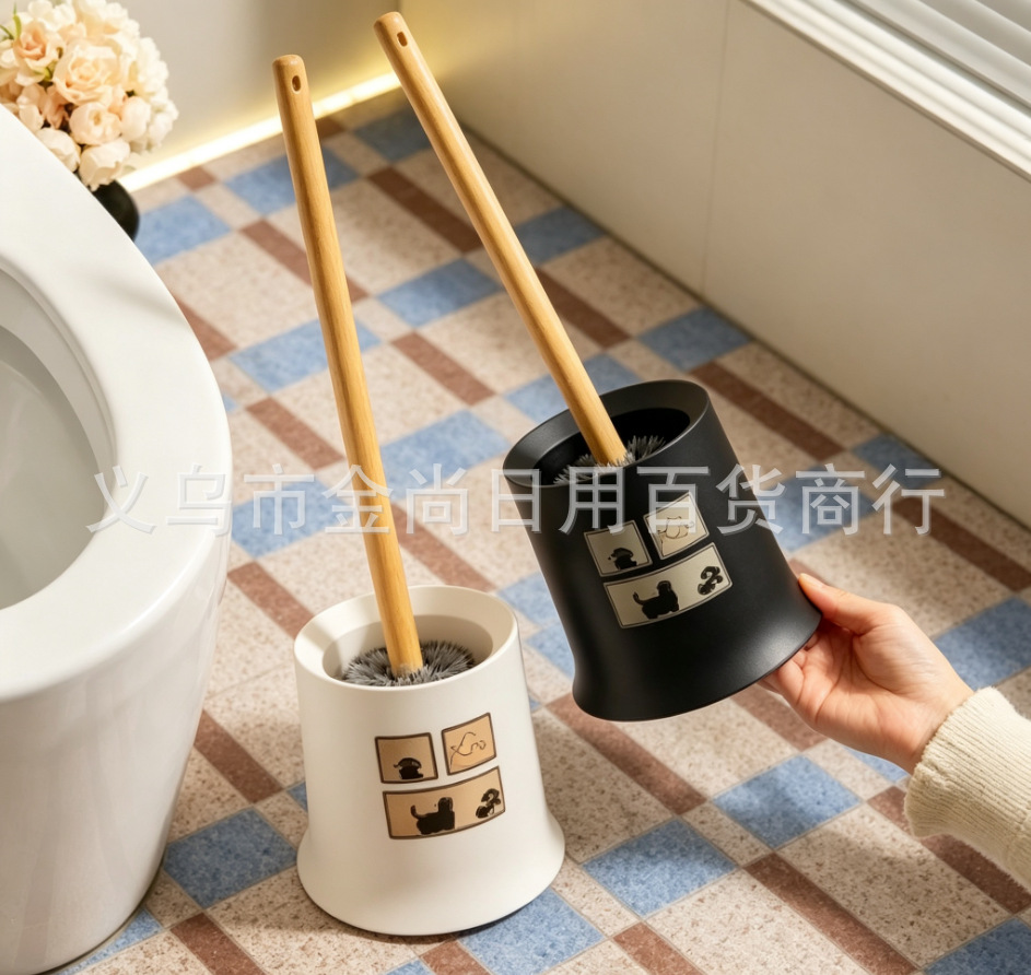 Creative high appearance level toilet brush, no blind spots in the toilet, household bathroom squat toilet, long-handled toilet cleaning brush, cleaning brush wholesale pic 5