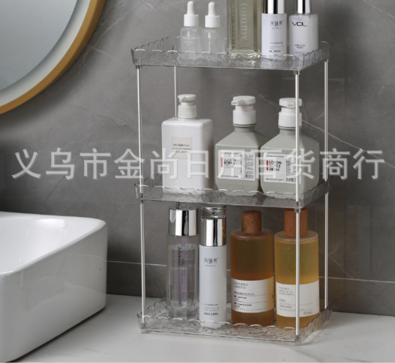 Ins-style desktop storage rack, bar counter, tea room, bathroom storage rack, multi-layer desk, cosmetics and sundries organization rack pic 2