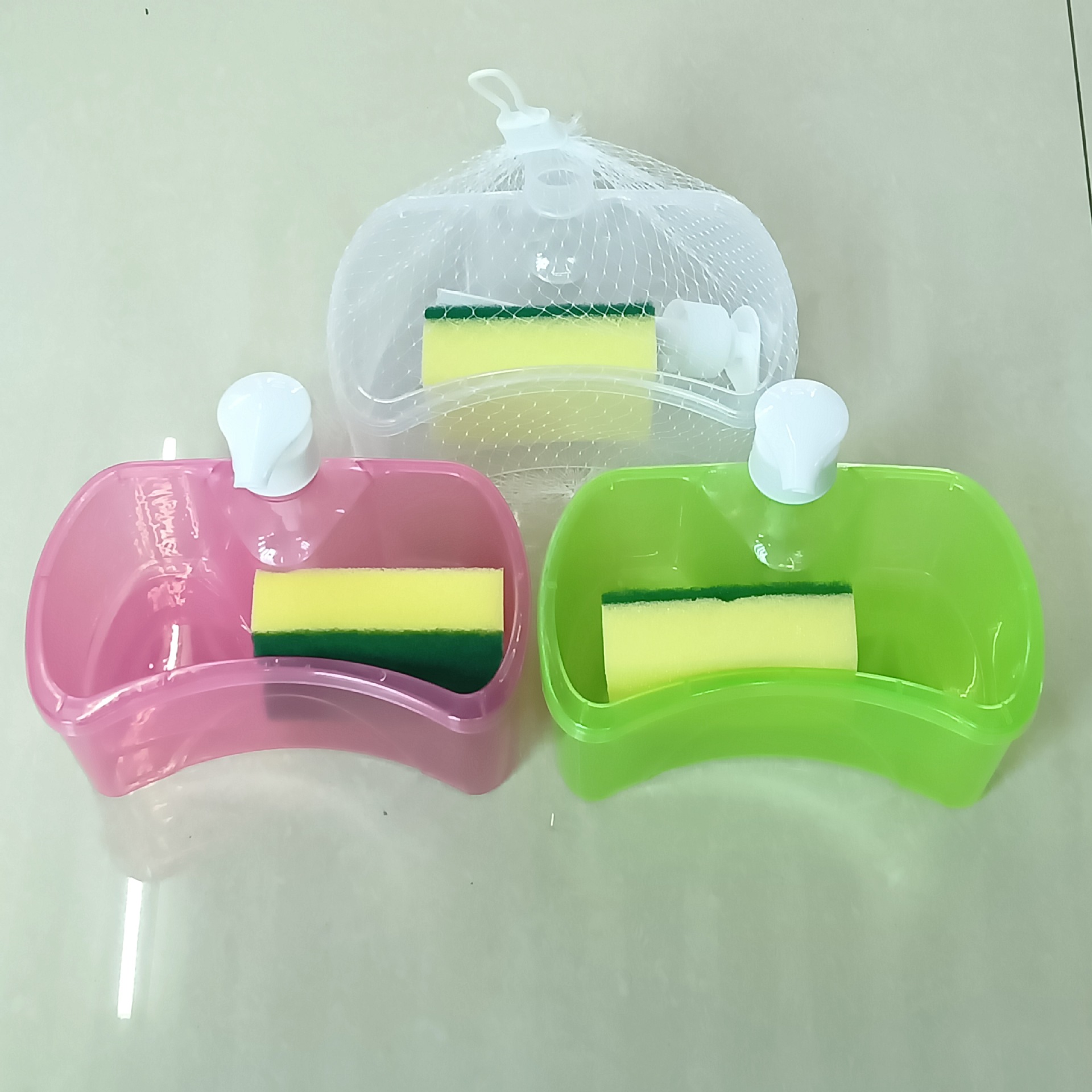 跨境厨房清洁洗洁精加液器按压自动皂液器出液盒洗碗刷组合给皂器详情3