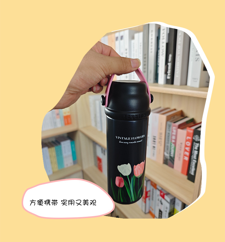 新款轻奢男女学生车载手提式泡茶水杯高颜值杯子不锈钢真空保温杯详情21