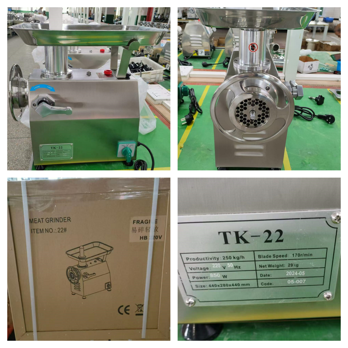 TK-22 molienda de carne carne MINCER picadora de carne pic 11