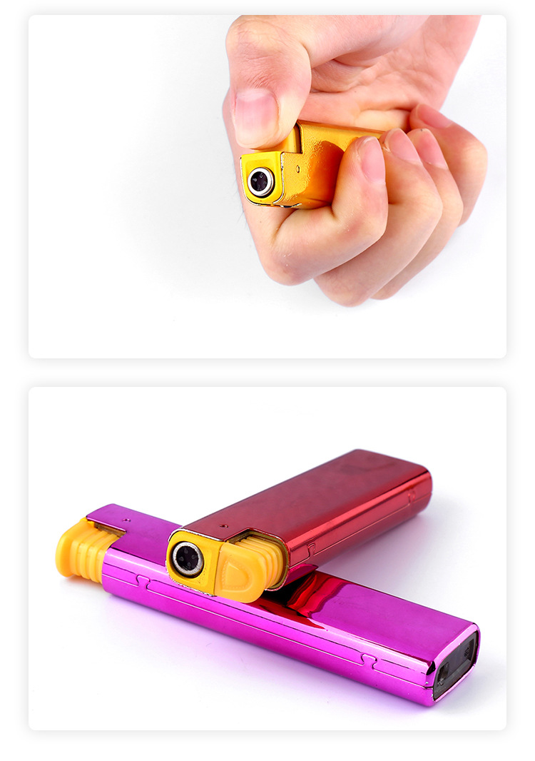 跨境可充气装金属外壳反光防风打火机直冲明火点烟器厂家现货详情11