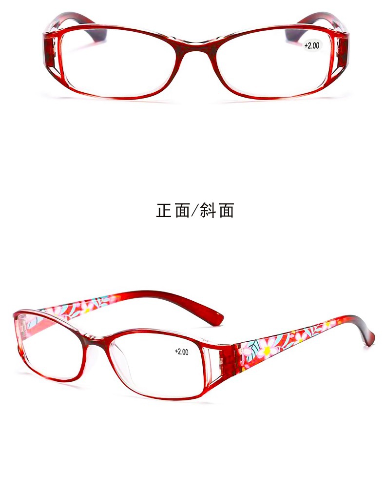 2021 nuevo cross-border fashion hd anti-blu-ray gafas de lectura para mujeres gafas de lectura impresas de mediana edad y edad gafas de hipermetropía pic 13