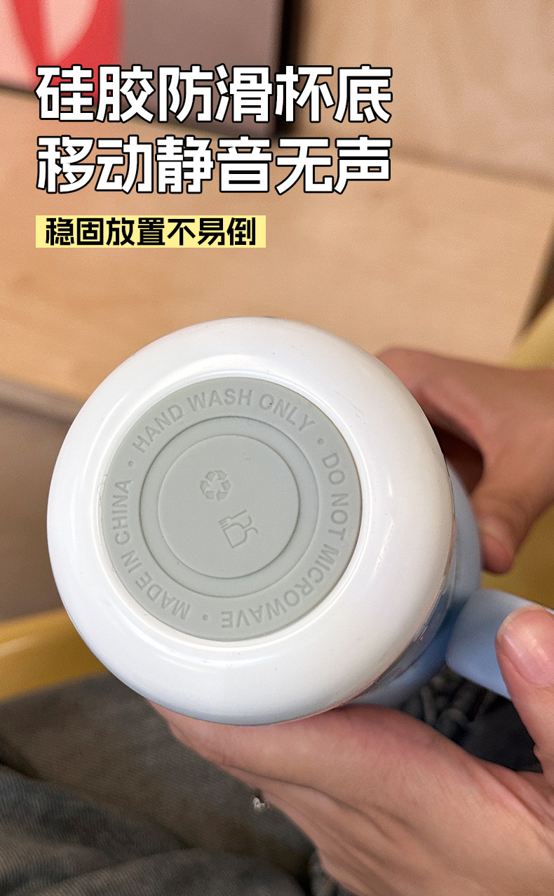 可爱保温杯女桌面杯高颜值吸管杯办公室水杯不锈钢保冷杯学生水壶详情11