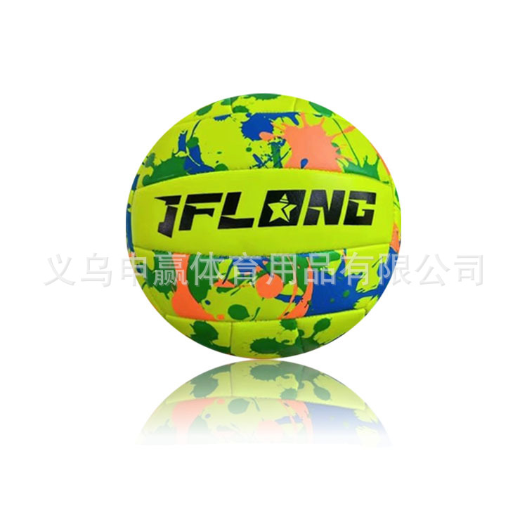 跨境排球撞色涂鸦款气排球5号标准学生儿童耐拍沙滩排球厂家批发详情3