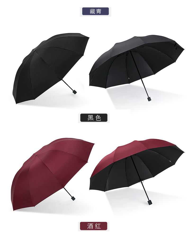 大号超大雨伞男女三人晴雨两用折叠学生双人黑胶防晒遮阳伞雷之新详情23