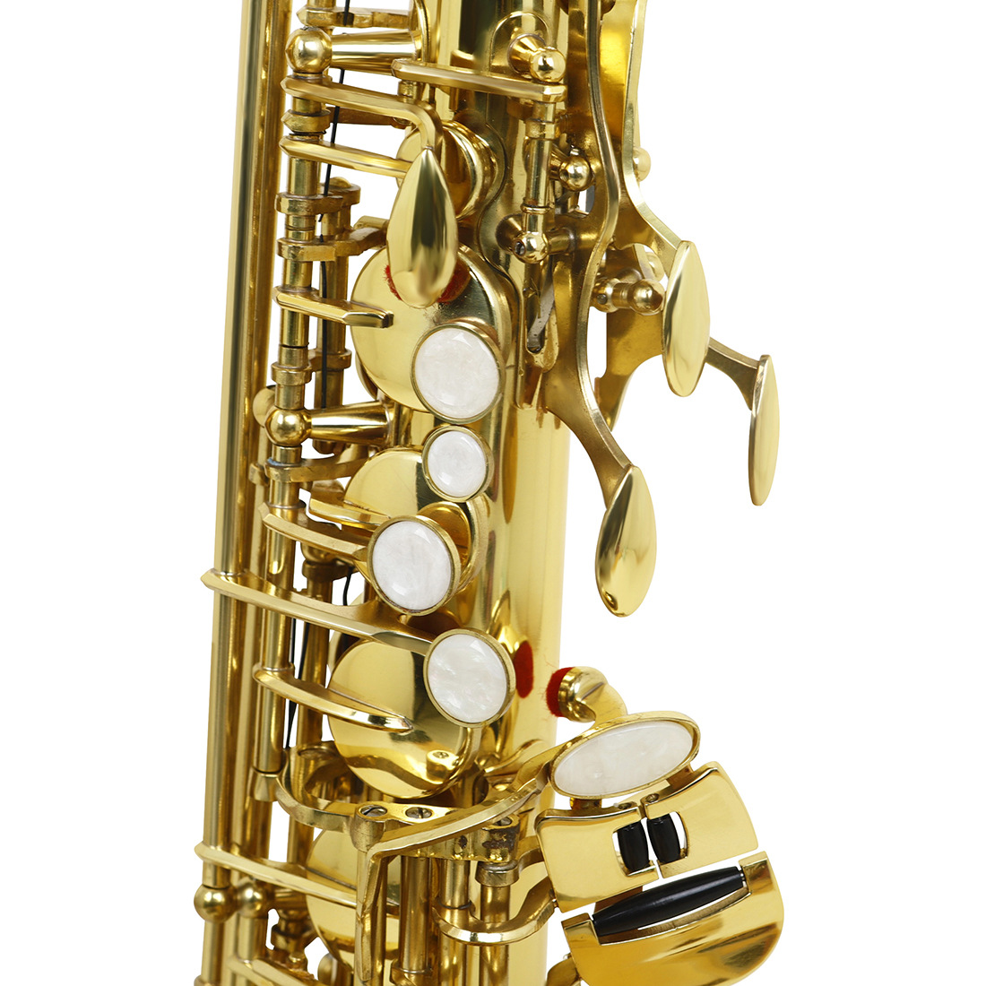 Alto Alto saxophone for export, aluminum alloy case, E-flat key, brass tube body, white shell gold saxophone instrument pic 10