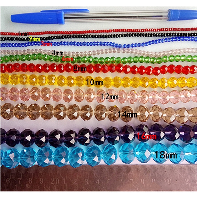 水晶玻璃切面扁珠玻璃珠彩色车轮散珠发饰箱包鞋服饰配件水晶扁珠详情5