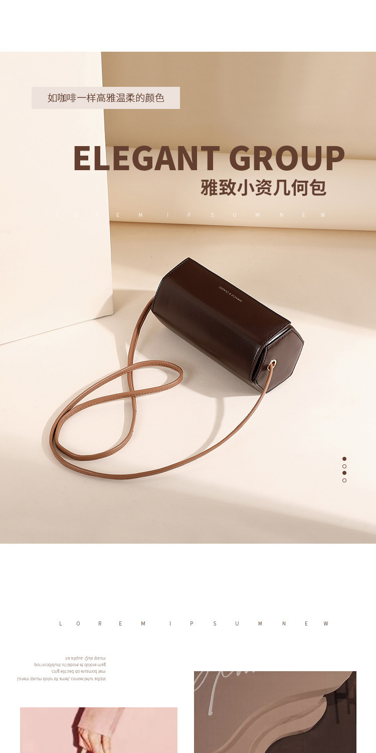 The 2024 new simple and fashionable small bag, a versatile single-shoulder crossbody bag for women, is a trendy and niche cylindrical bag pic 1