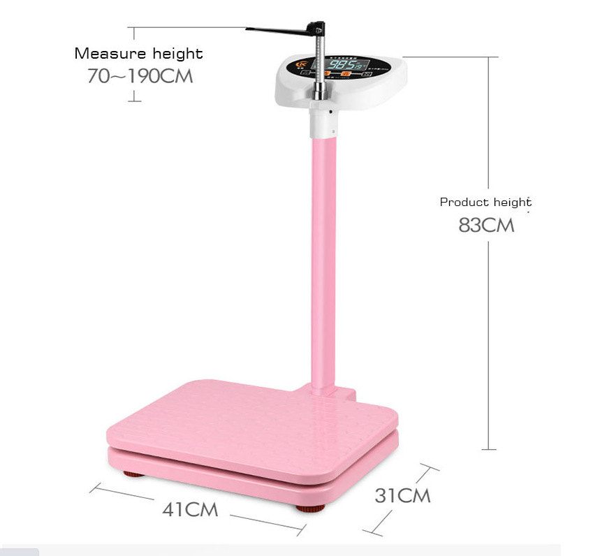Cross-border exclusive height and weight measuring instrument all-in-one machine, high-precision LCD display digital weighing height measurement scale pic 7